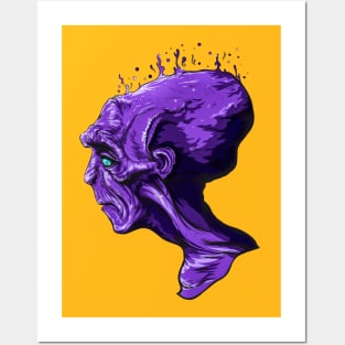 THINKER HEAD Posters and Art